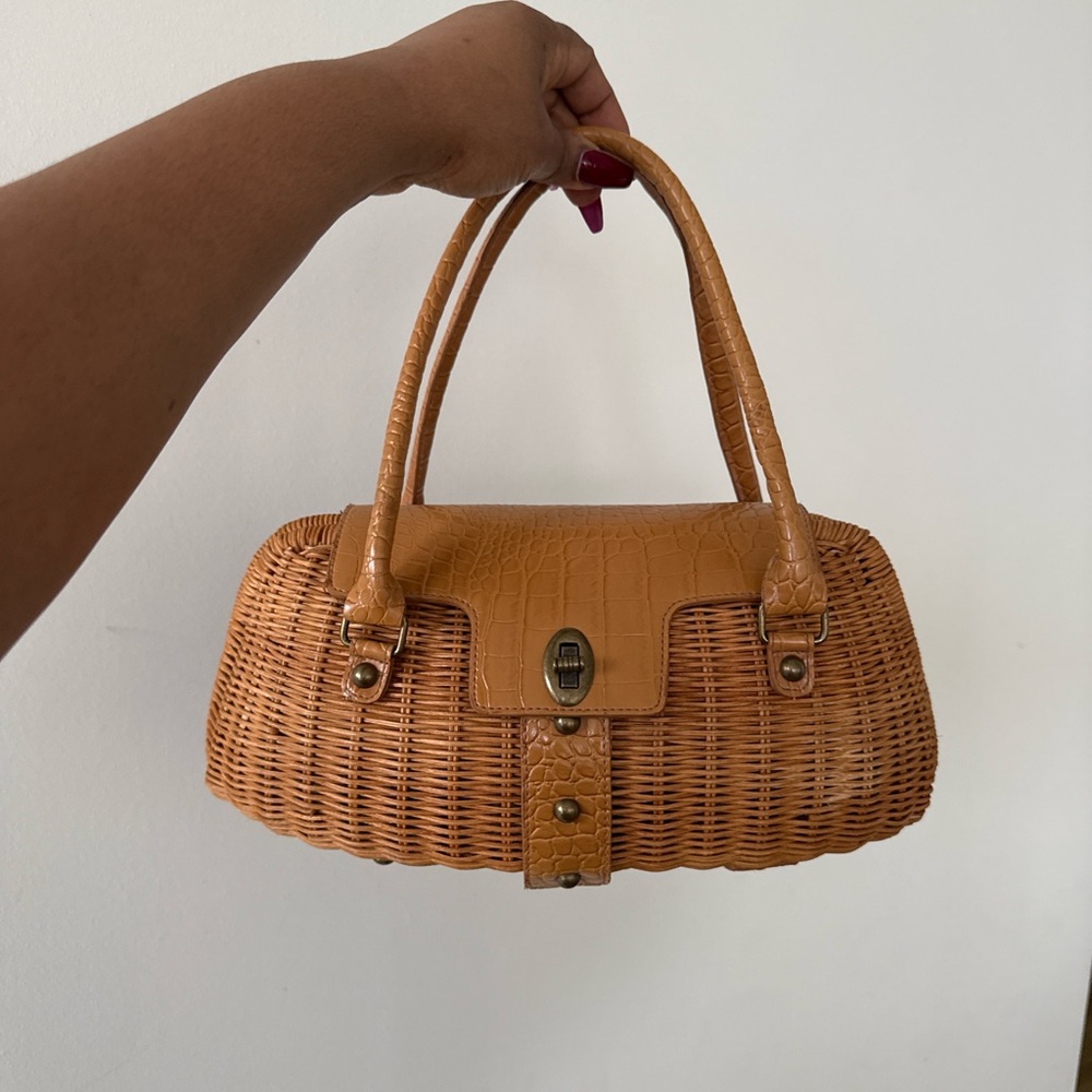 Tan Woven Handbag